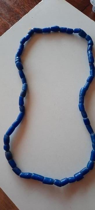 Antieke  etnische  ketting, Afrikaanse handelskralen, Ghana., Ophalen of Verzenden, Overige materialen, Ketting