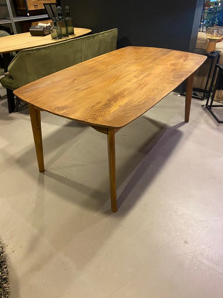 Eettafel Frida mangohout 180x100 Deens ovaal, Ophalen, Nieuw, 50 tot 100 cm, Vijf personen of meer