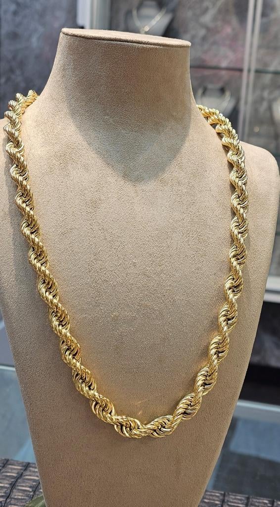 Prachtige rope chain 14karaat gouden ketting 42.5 gram
