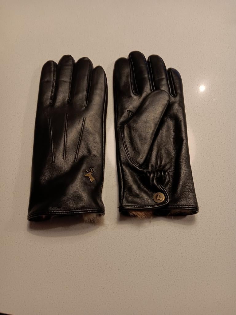 Leren handschoenen met voering, Onbekend, Overige maten, Ophalen of Verzenden, Zo goed als nieuw