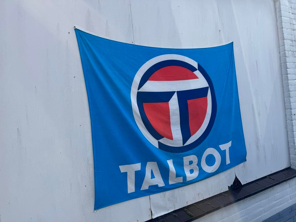 TALBOT oude reclame vlag, Reclamebord, Gebruikt, ., Ophalen of Verzenden