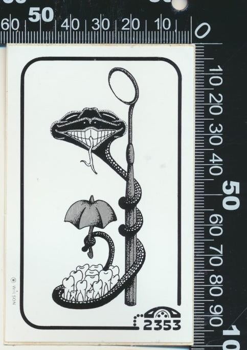 Sticker: Tandarts - Slang (1), Ophalen of Verzenden, Zo goed als nieuw, Bedrijf of Vereniging