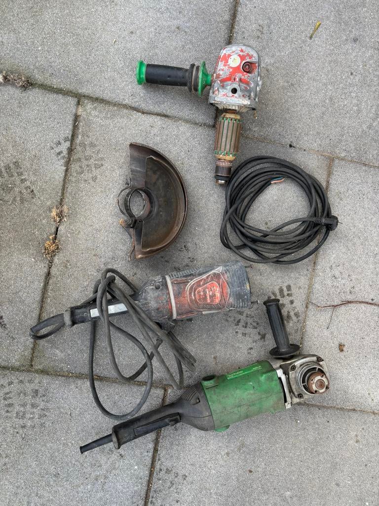 🔧 2x Hitachi Haakse Slijpers – G18SE2 & G23UBY – Defect, Ophalen of Verzenden, Zo goed als nieuw, 1000 watt of meer, Haakse handslijpmachine