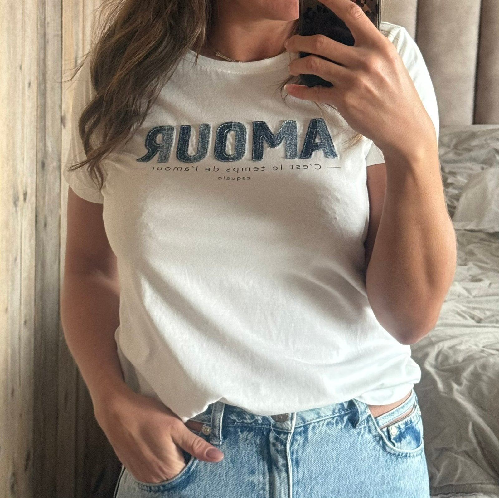 Wit t-shirt van Esqualo in maat XS., Kleding | Dames, T-shirts, Wit, Ophalen of Verzenden, Zo goed als nieuw, Korte mouw