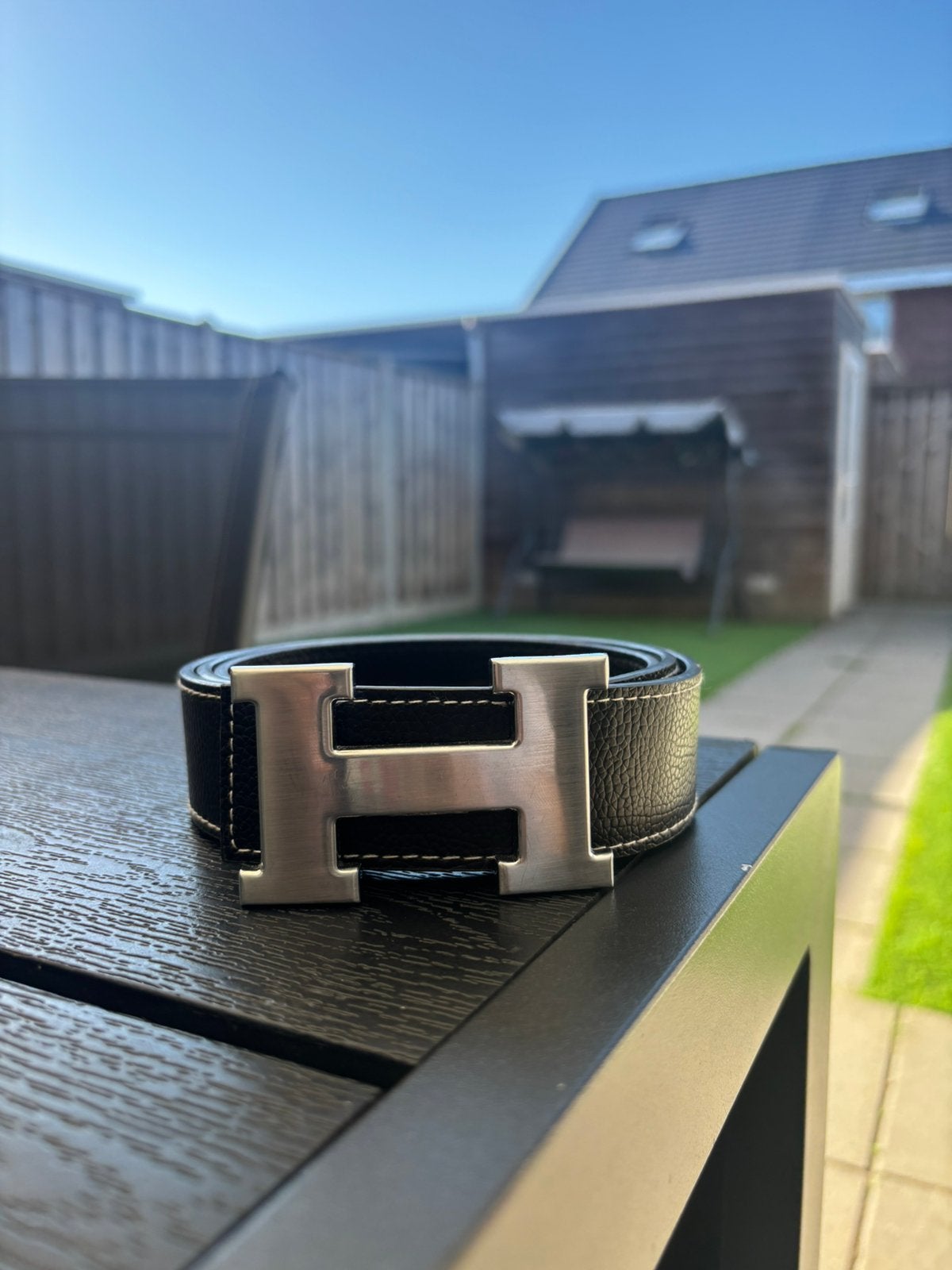 Hermes riem, Kleding | Heren, Ophalen of Verzenden, Zo goed als nieuw, Overige kleuren, 105 tot 115 cm
