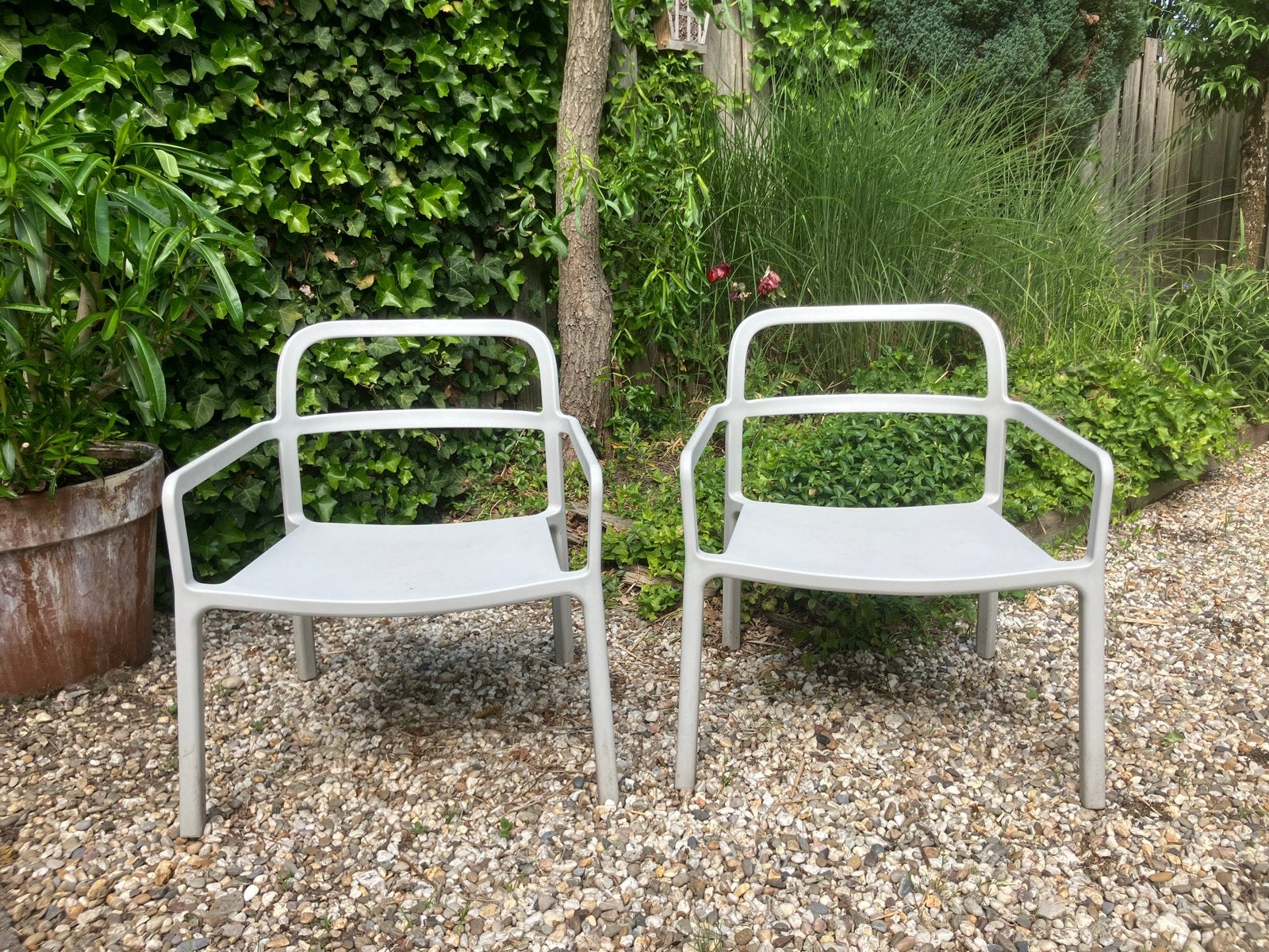 Tuinstoelen IKEA - Hay  kleur grijs, Tuin en Terras, Tuinstoelen, Ophalen, Gebruikt, Kunststof