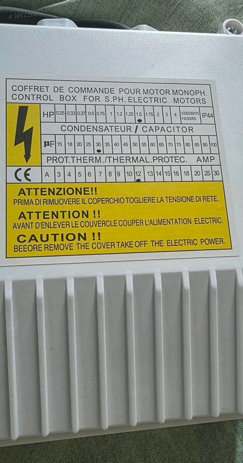 Control box voor 1-fase elektromotor / waterpomp, Ophalen of Verzenden, Nieuw, Dompelpomp