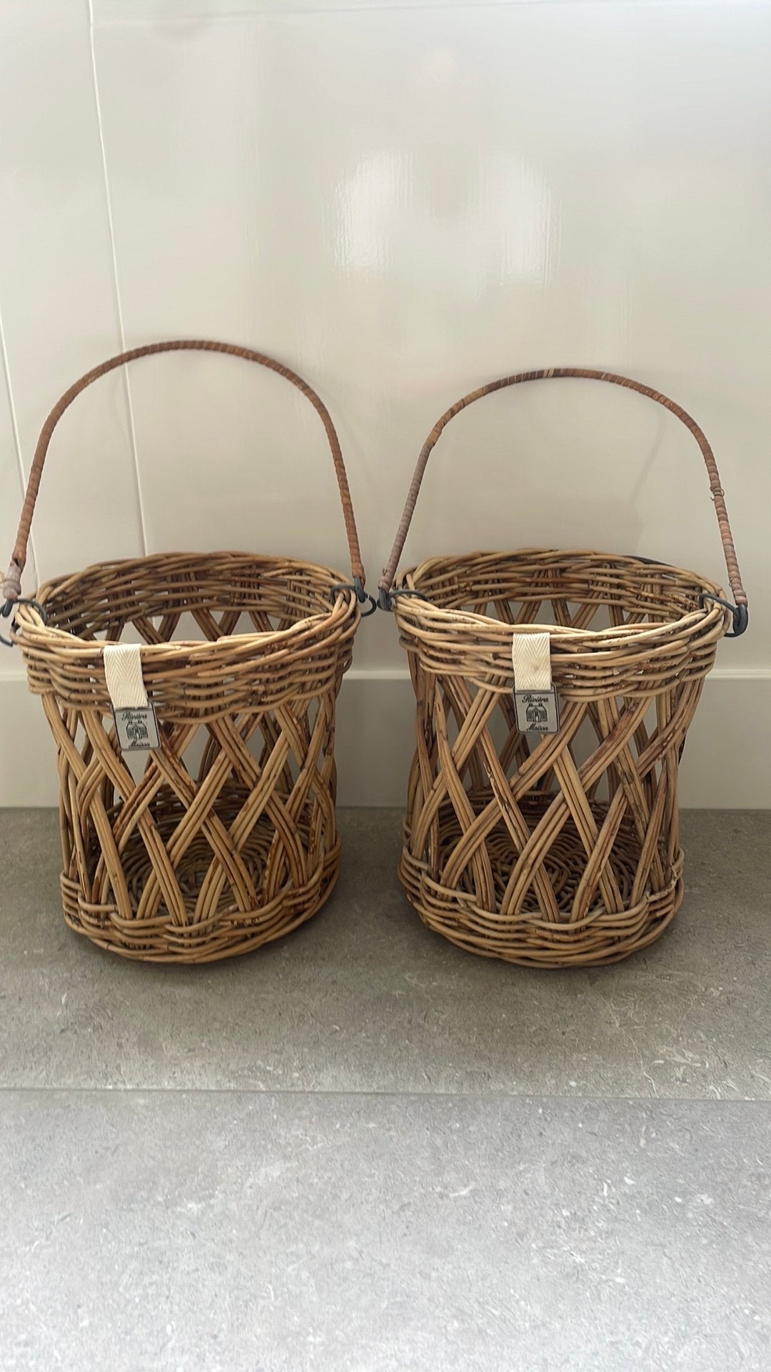 Riviera Maison rattan windlichten, Ophalen of Verzenden, Gebruikt, Overige materialen, Rivièra Maison