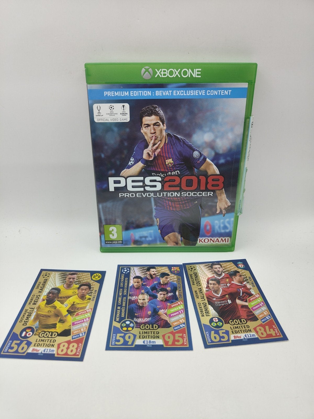 PES 2018 Pro Evolution Soccer Xbox One MET KAARTEN, Online, 2 spelers, Ophalen of Verzenden, Zo goed als nieuw
