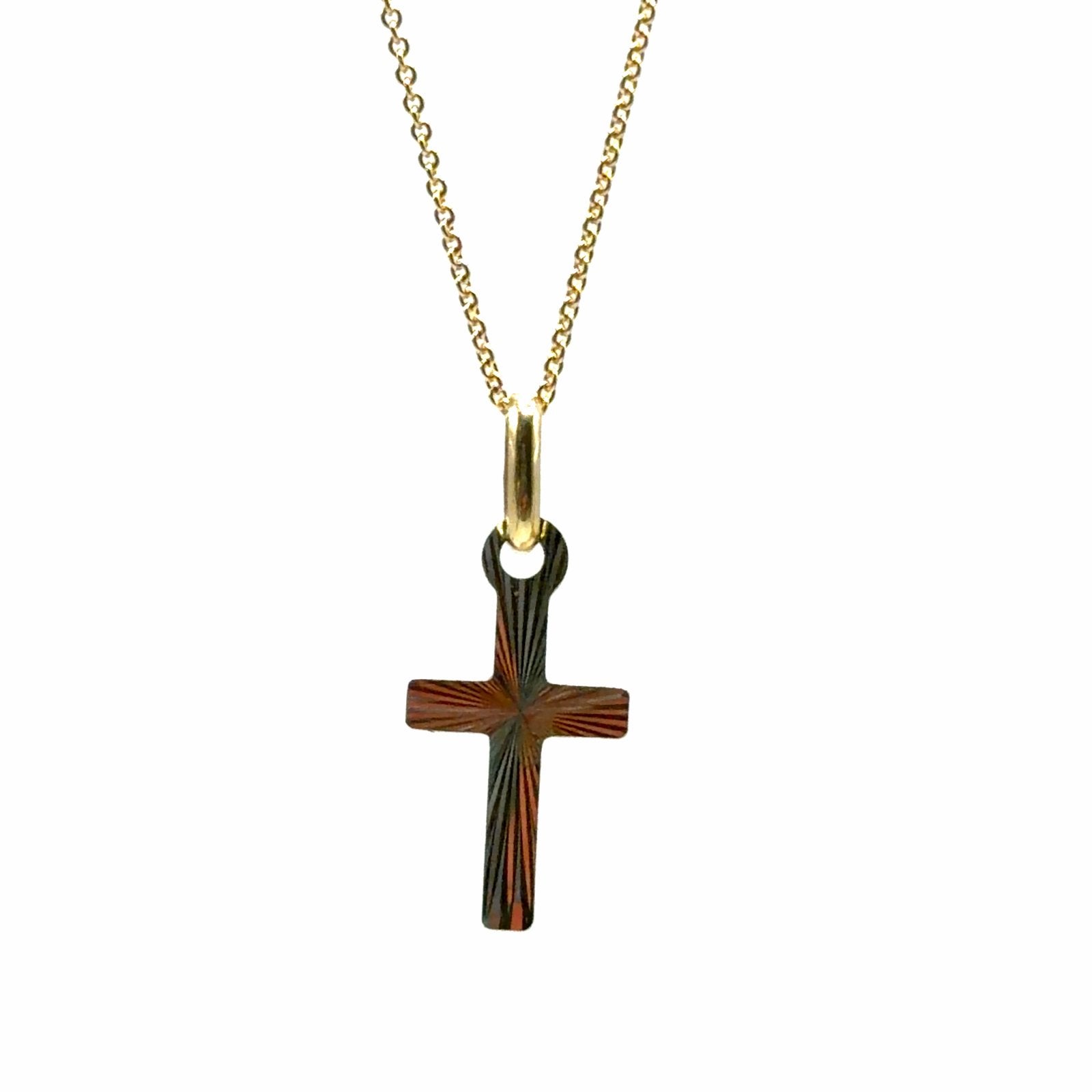 Gouden Kruis Hanger met Ketting - Elegant en Tijdloos, Met hanger, W, Nieuw, Ophalen of Verzenden