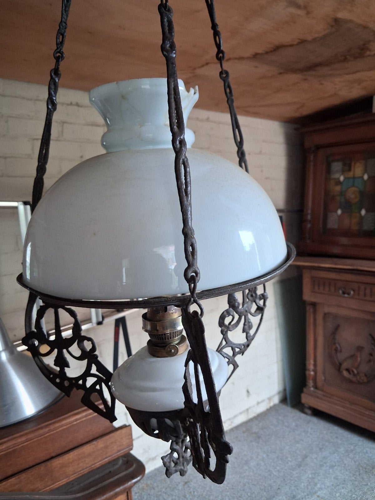 antieke olielamp, Antiek en Kunst, Antiek | Lampen, Ophalen