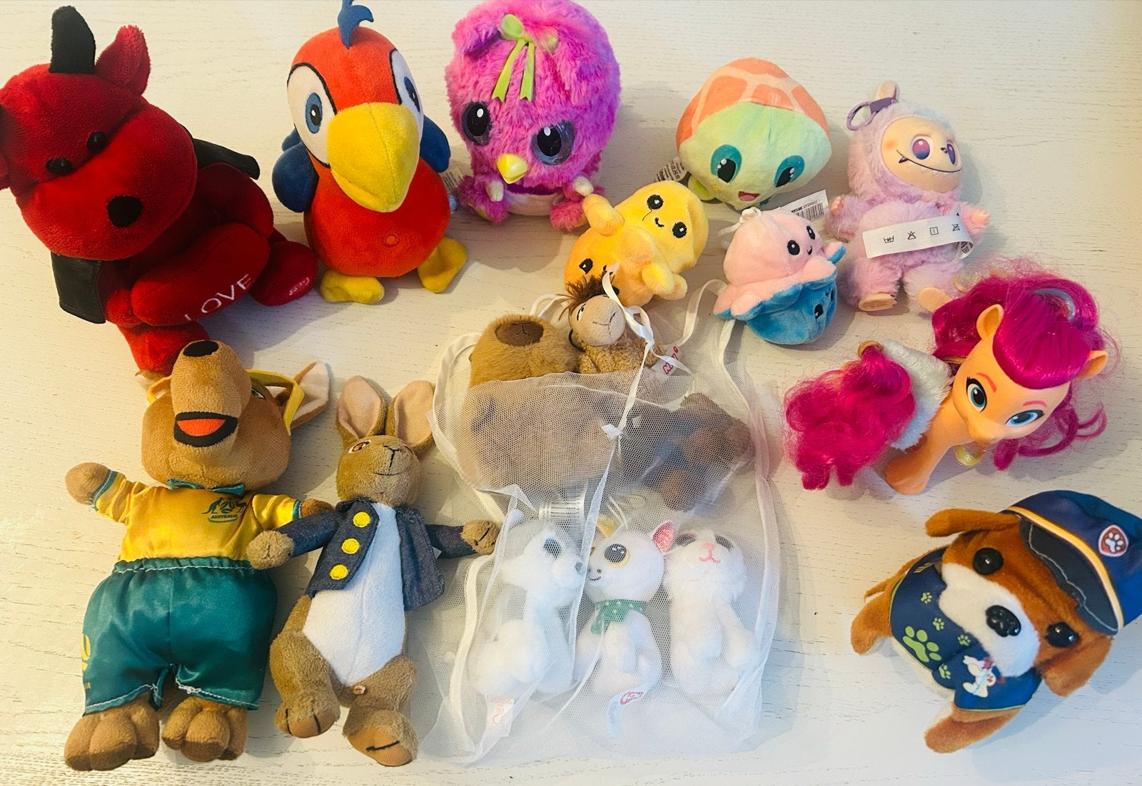 Grote collectie knuffels - Diverse soorten en maten, Gebruikt, Overige karakters, Overige typen, Ophalen of Verzenden