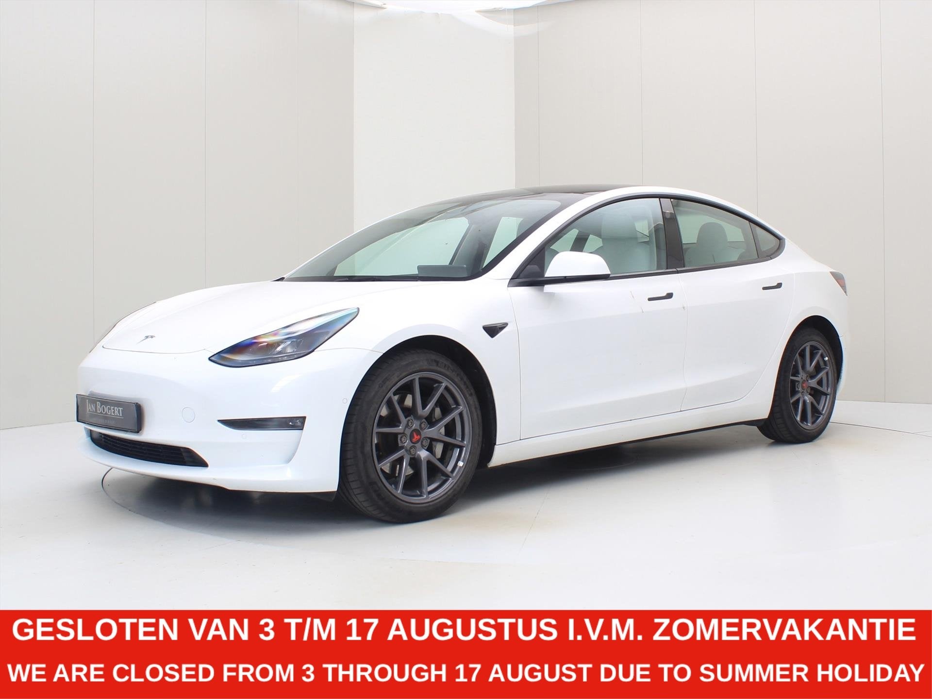 Tesla Model 3 Long-Range AWD 351pk 75 kWh UPGRADE [ WIT LEDE, Auto's, Tesla, Bedrijf, Te koop, Model 3, 4x4, ABS, Achteruitrijcamera