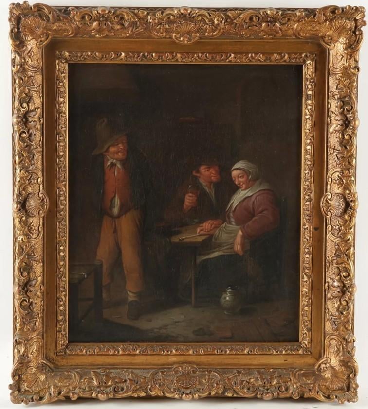 Schilderij 17de eeuws Cornelis Dusart genrestuk!!, Verzenden
