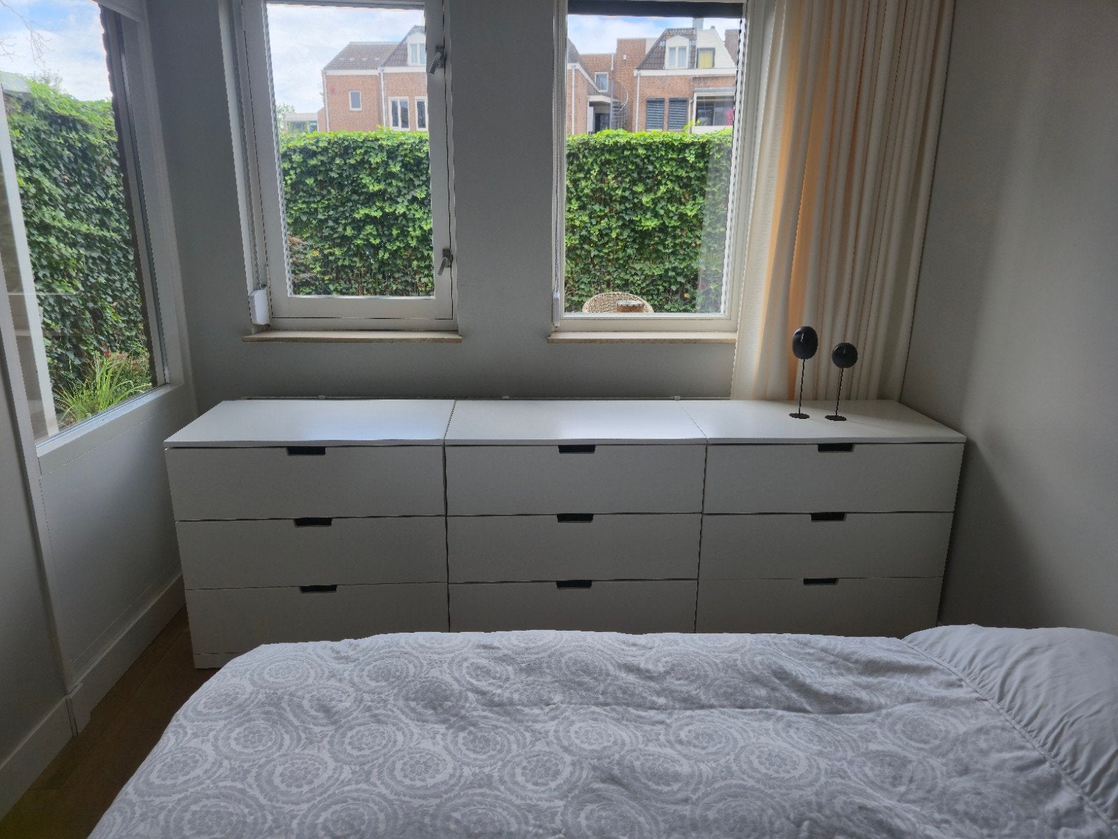 3x IKEA NORDLI ladekast, 3 lades, wit, 80  76 cm, Gebruikt, 3 of 4 laden, Minder dan 100 cm, 25 tot 50 cm
