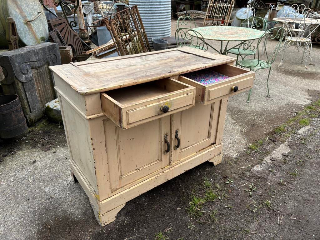 Oud Frans kastje of brocante Franse kast of dressoirs kastje, Ophalen of Verzenden