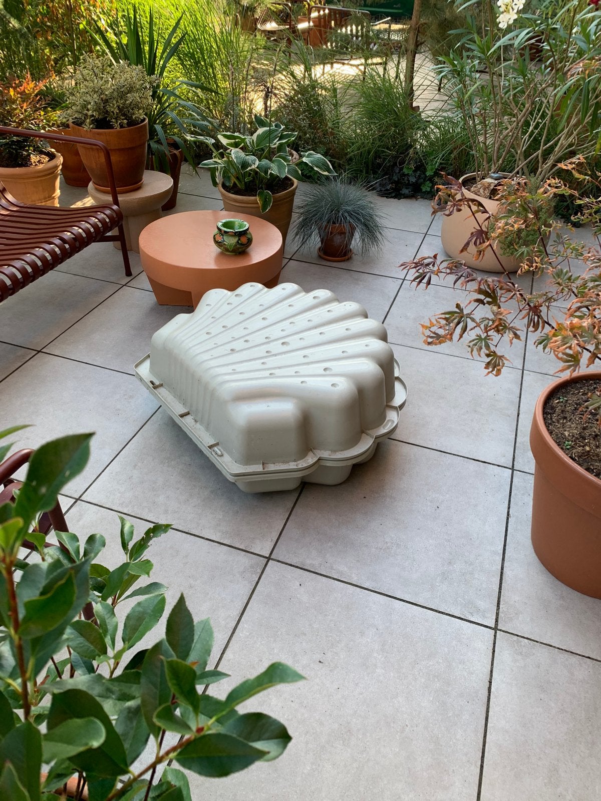 Zandbak / Zwembadje Schelp Zandkleurig Compleet, Kinderen en Baby's, Speelgoed | Buiten | Zandbakken, Ophalen