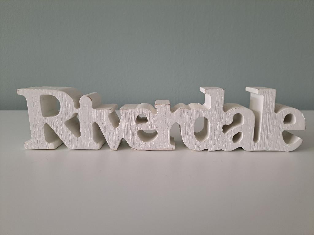 Riverdale woord / tekst woonaccessoires, Huis en Inrichting, Ophalen of Verzenden, Gebruikt
