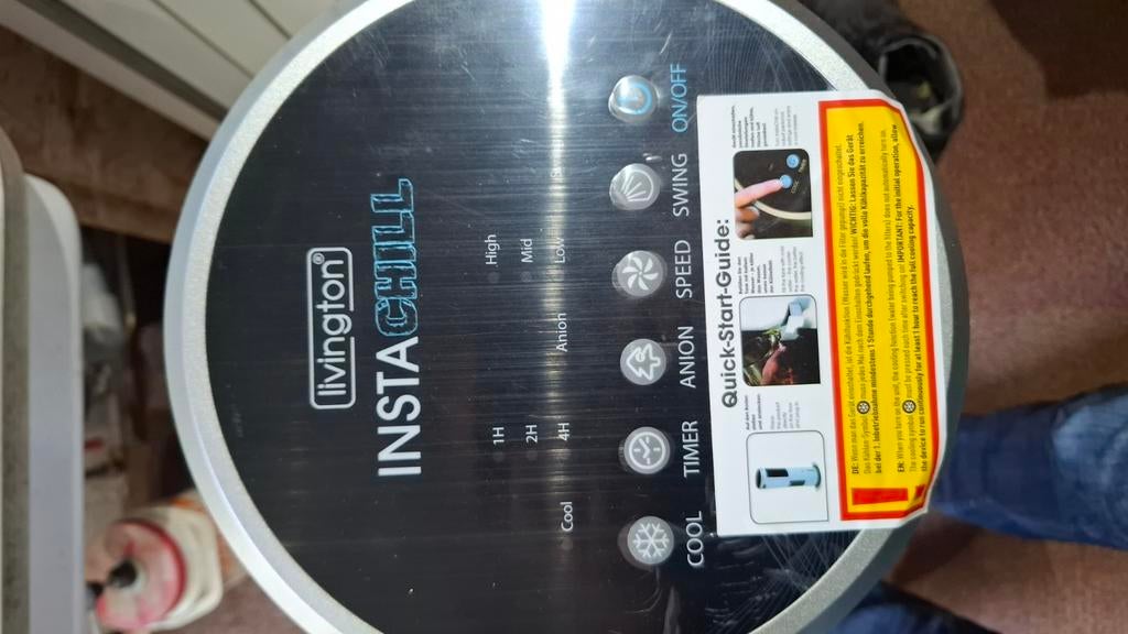 Livington InstaChill Mobiele Airco - Koelen en Ventileren, Witgoed en Apparatuur, Airco's, Minder dan 60 m³, Timer, 3 snelheden of meer