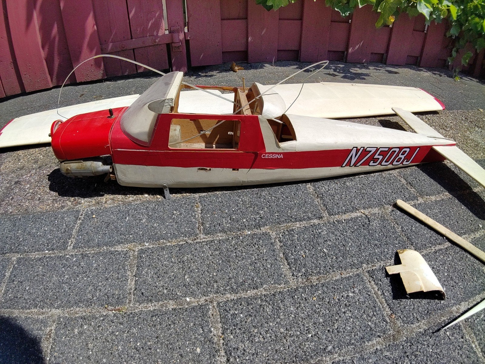Cessna 152 - Canvas vliegtuig - verbrandingsmotor, Ophalen of Verzenden, 1:72 tot 1:144, Overige merken