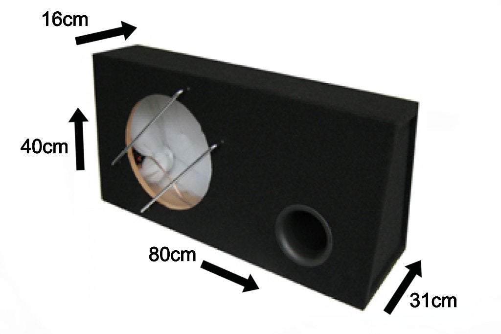 48 Liter 12'' Inch Subwoofer Kist Necom NE1212.2P-48L, Auto diversen, ., Nieuw, Ophalen of Verzenden, .