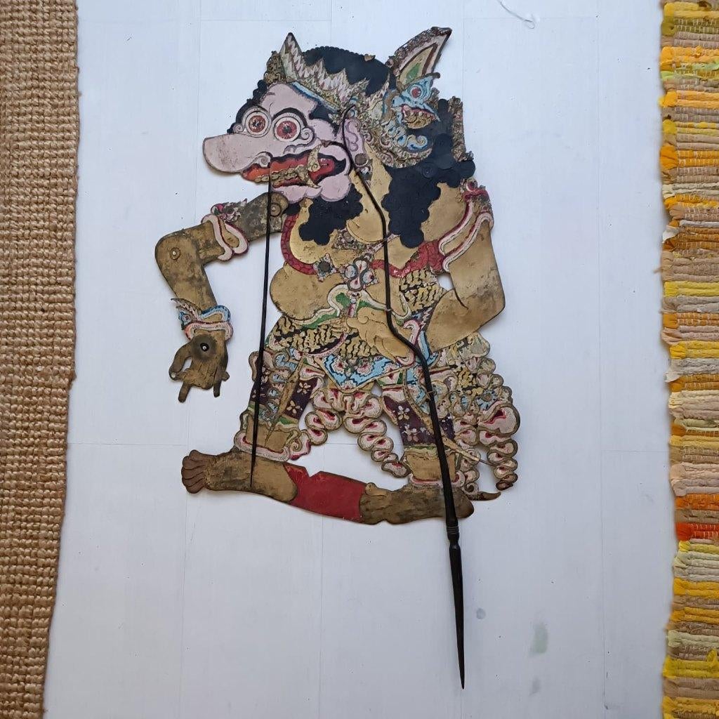 Grote oude wajant Kuli pop Indonesie, Antiek en Kunst, Ophalen