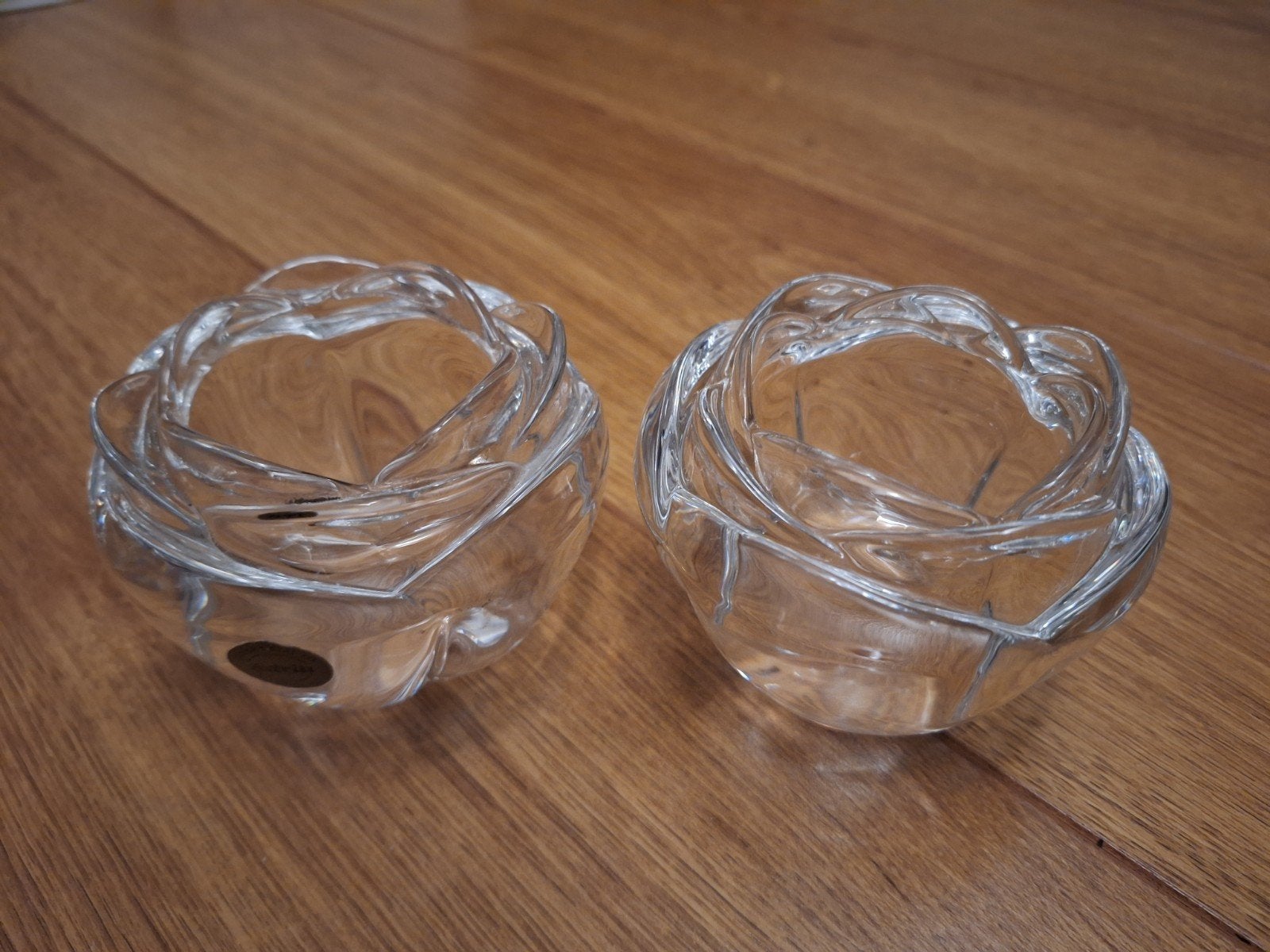 8 Kristallen waxinelichthouders. Nieuwstaat., Huis en Inrichting, Woonaccessoires | Kandelaars en Kaarsen, Overige materialen