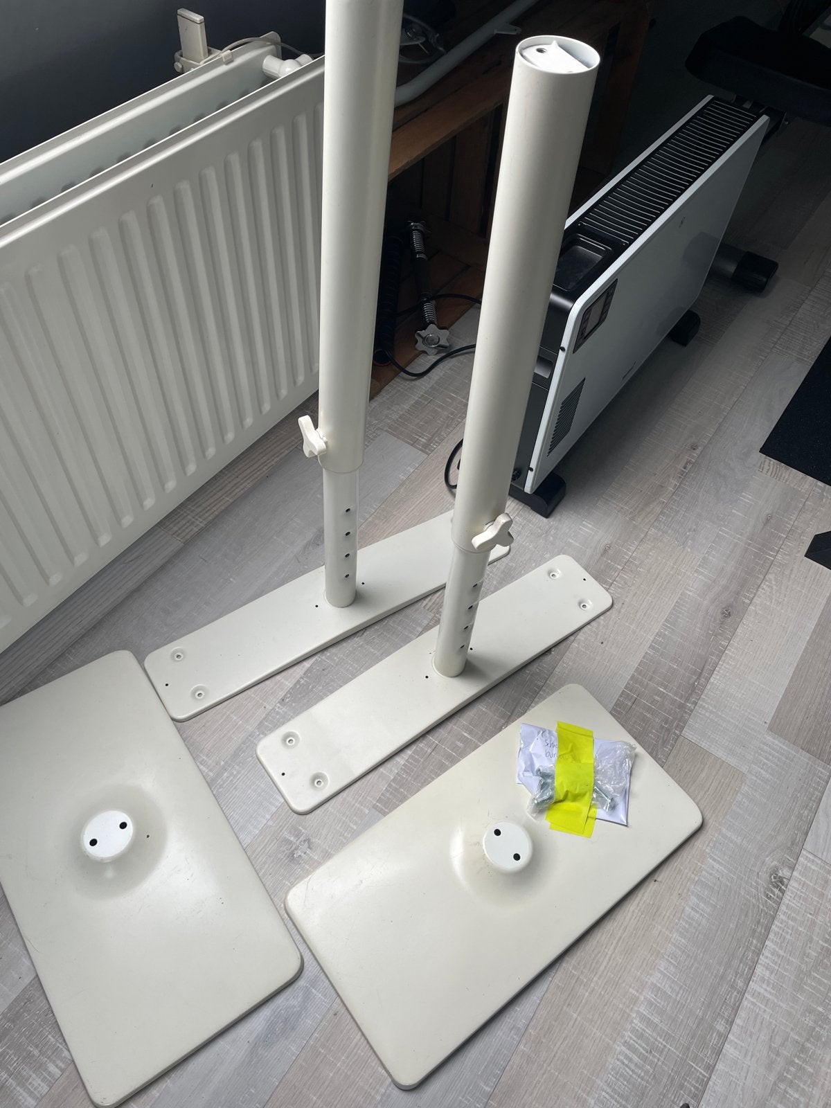 IKEA VIKA RORBY tafel onderstel - COMPLEET IN HET WIT, Ophalen, Gebruikt, Metaal, Tafelpoot