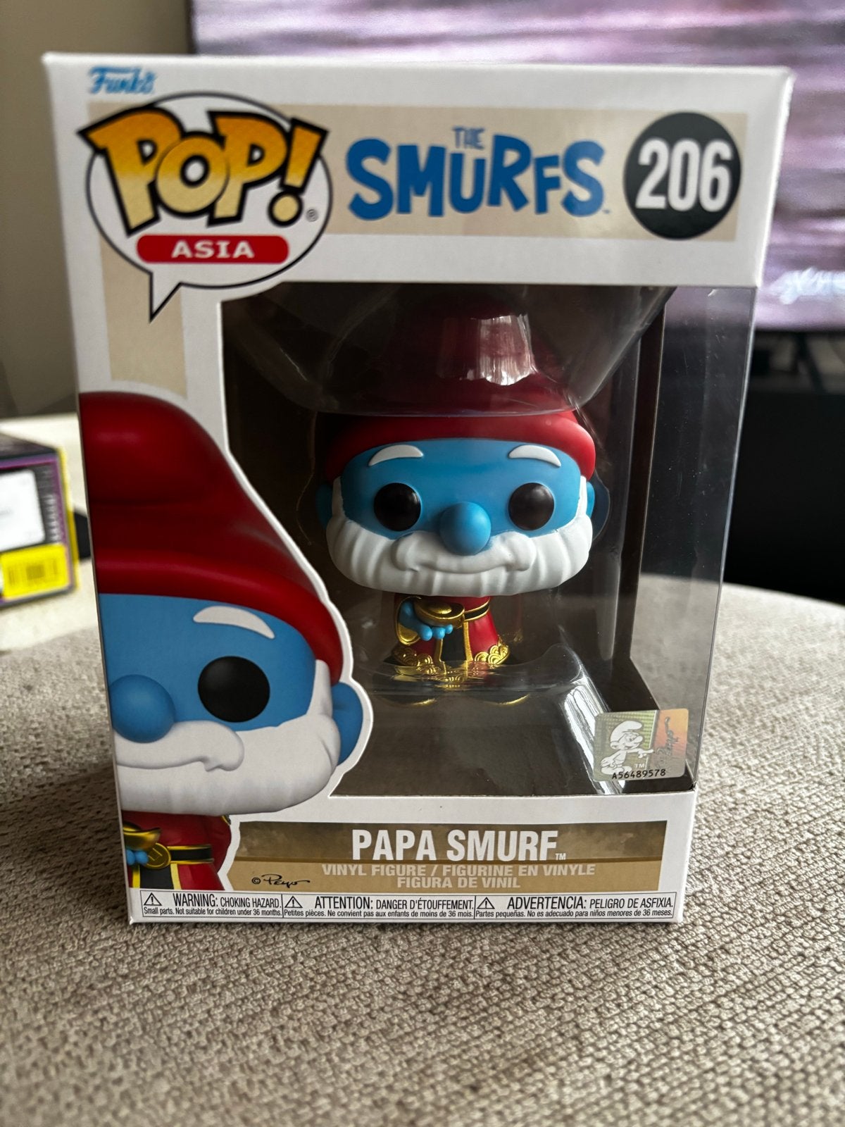 Funko Pop! The Smurfs Papa Smurf 206 Asia Editie, Ophalen of Verzenden, Nieuw