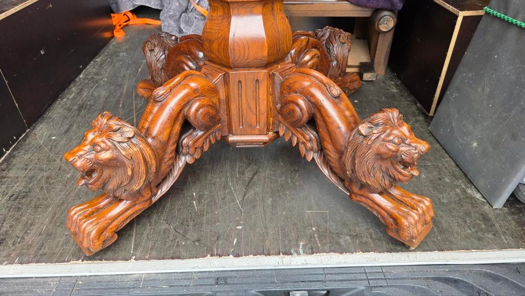 Franse beesten Jachttafel met  stoelen, Antiek en Kunst, Ophalen