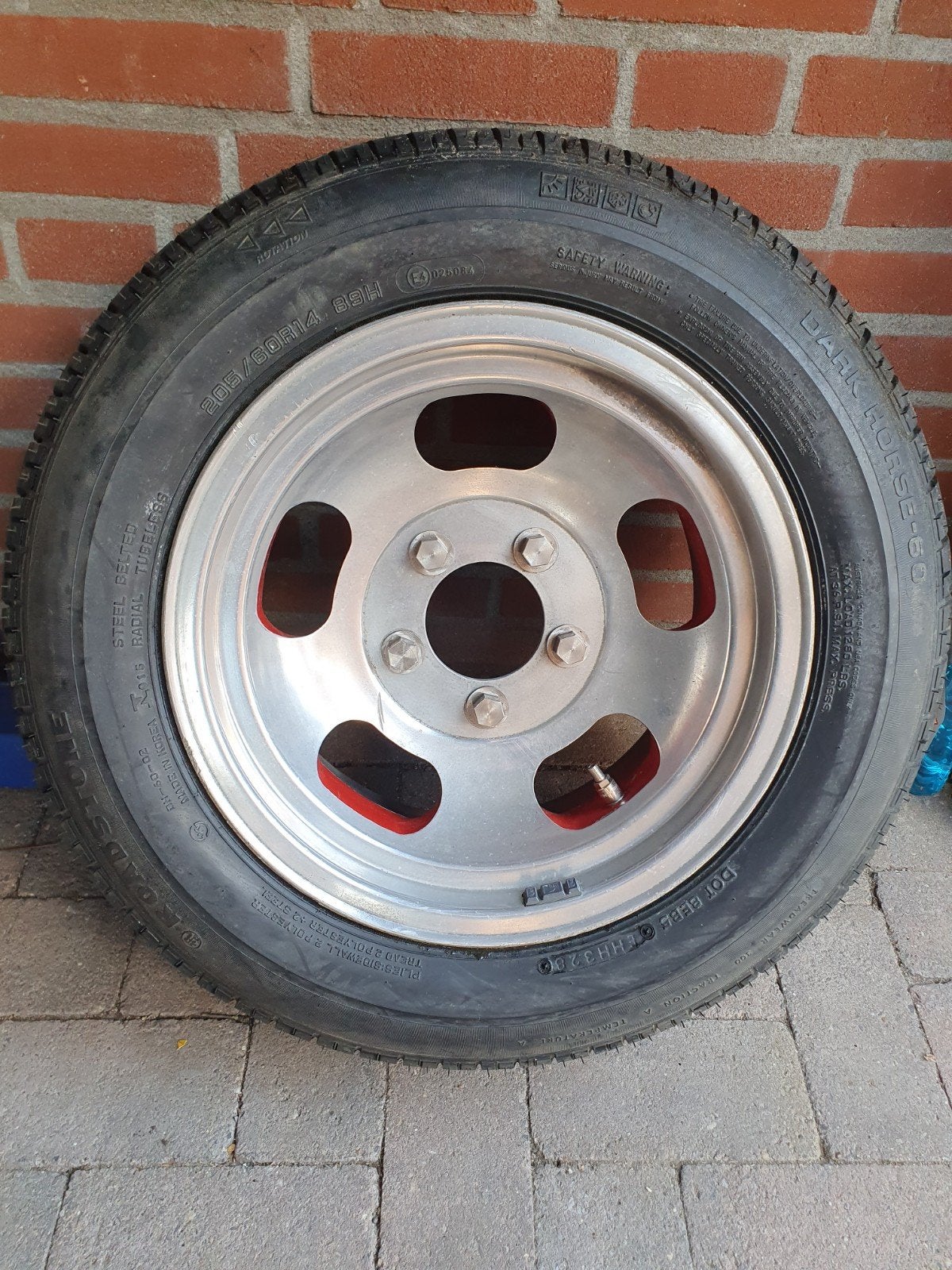 Opel commodore b velgen met banden, 14 inch, Band(en), Zomerbanden, 205 mm