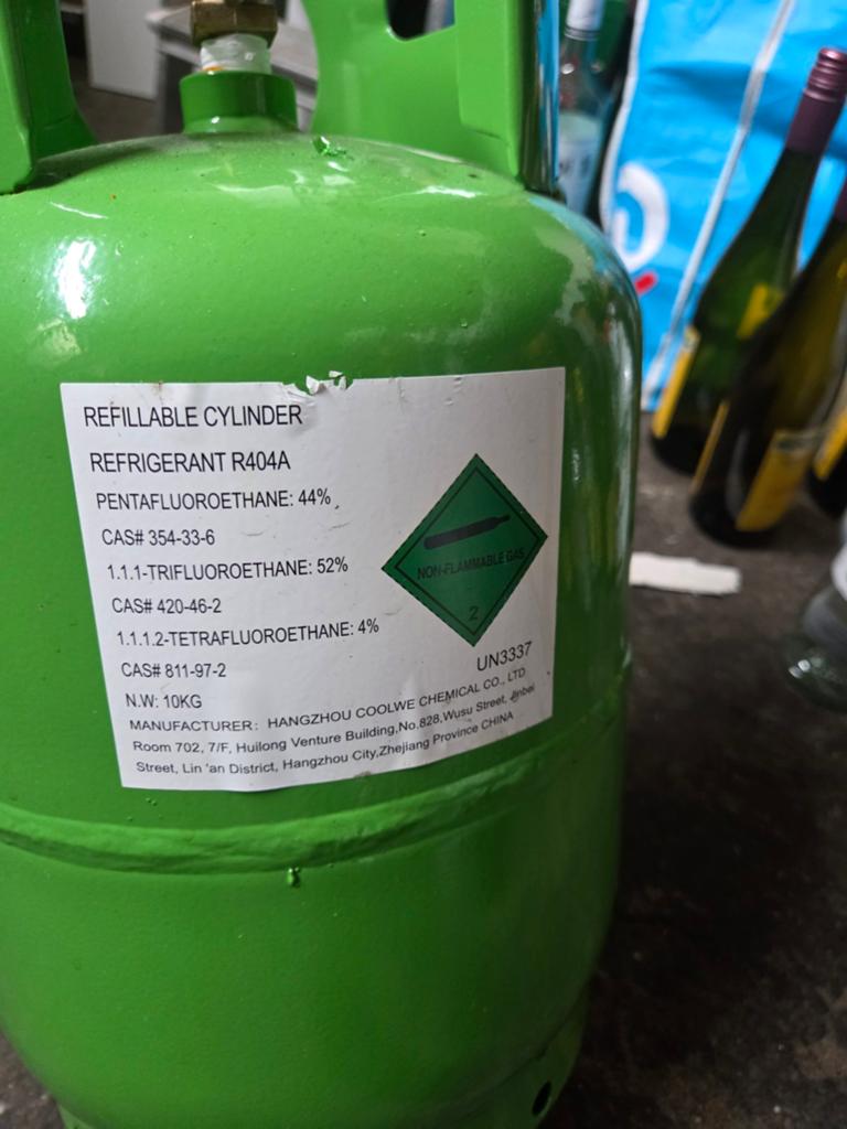 Gasfles voor koeling/koelcel, Ophalen of Verzenden