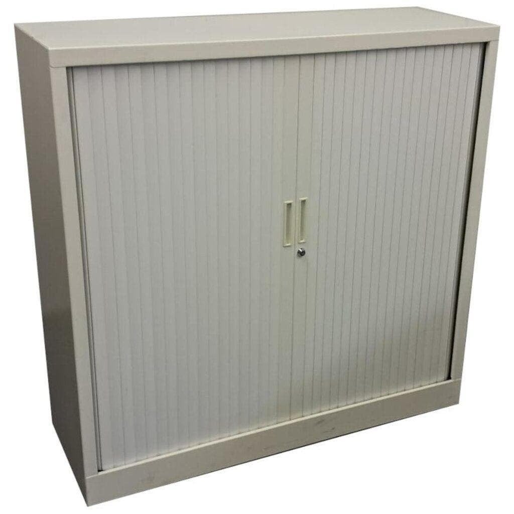 Roldeurkast Lichtgrijs H118 x B120 x D43, 100 tot 150 cm, Ophalen of Verzenden, Minder dan 100 cm, Meerdere deuren