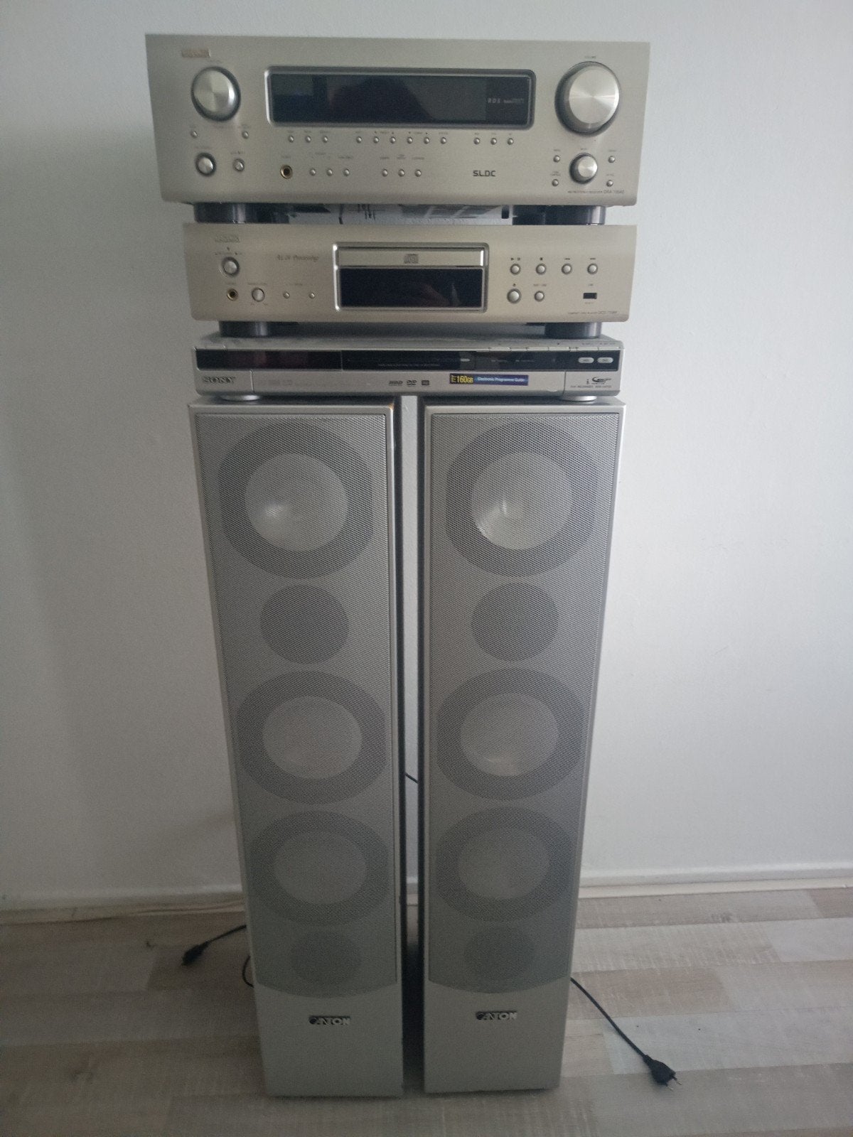 Denon DRA-700AE Stereo Receiver met CD-speler,en Canton Spea, Ophalen, Gebruikt, Denon, Tuner of Radio