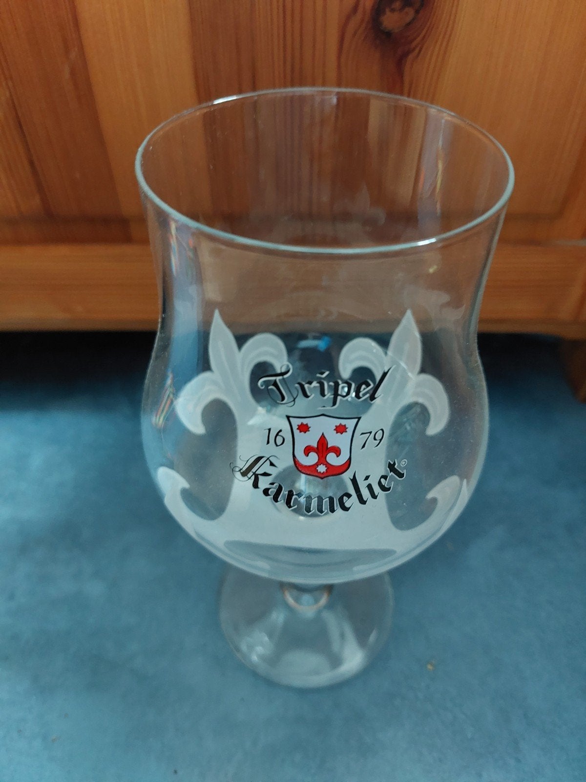 Tripel Karmeliet bierglas - Origineel en in goede staat, Glas of Glazen, Gebruikt, Overige merken, Ophalen of Verzenden