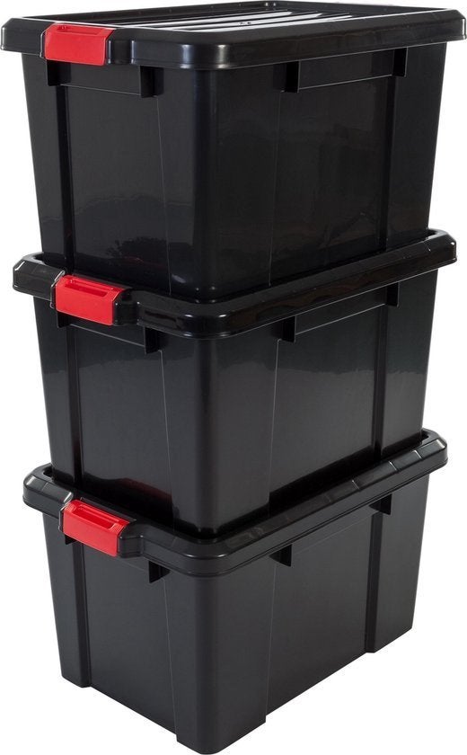 Plastic Storage Bins, 50L (Set of 6), Ophalen of Verzenden, Zo goed als nieuw