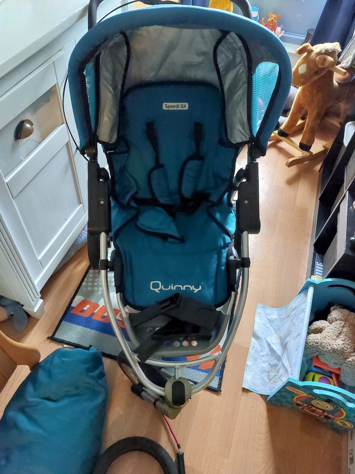 Quinny Speedi SX kinderwagen met reiswieg en autostoel, Ophalen, Gebruikt, Quinny, Verstelbare rugleuning