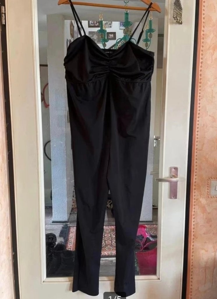 Nieuwe zwarte jumpsuit maat 44 van Shein nu 19,99€, Zwart, Maat 42/44 (L), Ophalen of Verzenden, Zo goed als nieuw