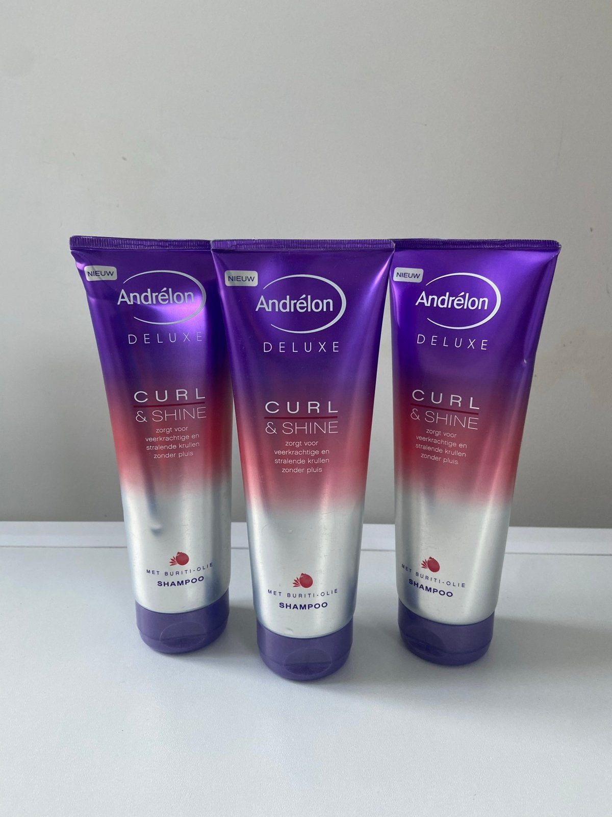 Andrélon Deluxe Curl & Shine Shampoo (3x 250ml), Ophalen of Verzenden, Nieuw, Shampoo of Conditioner
