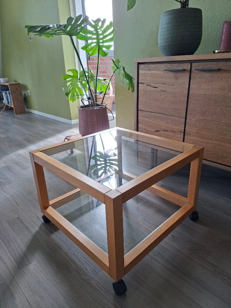 Salontafeltje, Huis en Inrichting, Ophalen, Gebruikt, 50 tot 100 cm, Eikenhout