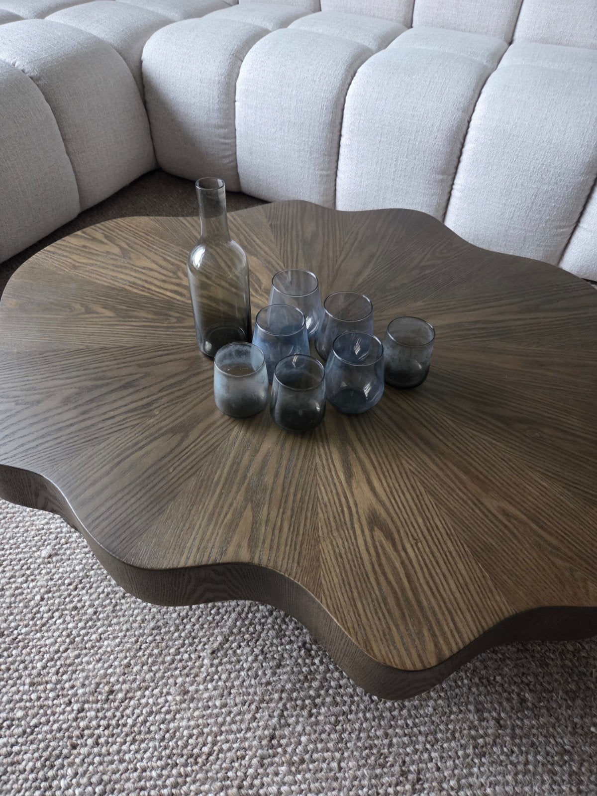 Set smokey glazen, Huis en Inrichting, Ophalen, Rond, Overige materialen