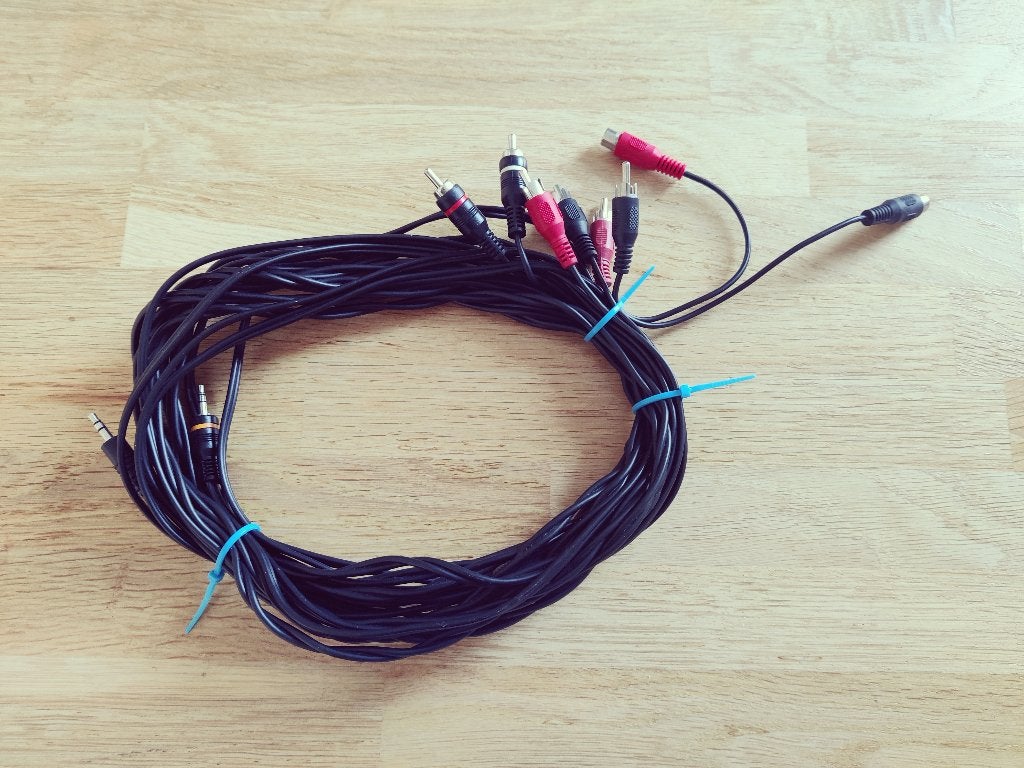 tulp kabel audio, Ophalen of Verzenden, Gebruikt, 5 tot 10 meter, Overige kabels