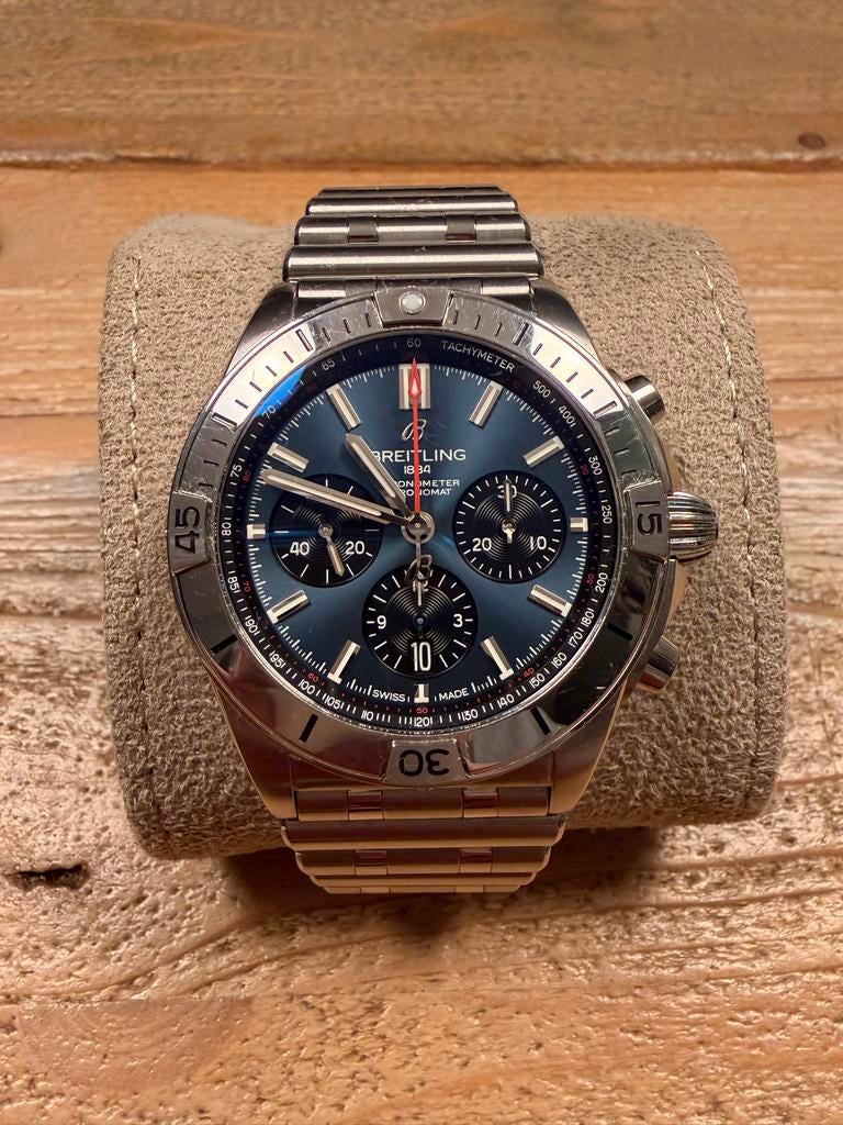 Breitling Chronomat B01 42 mm 2024 top staat! Full Set, Ophalen, Staal, Breitling, Polshorloge