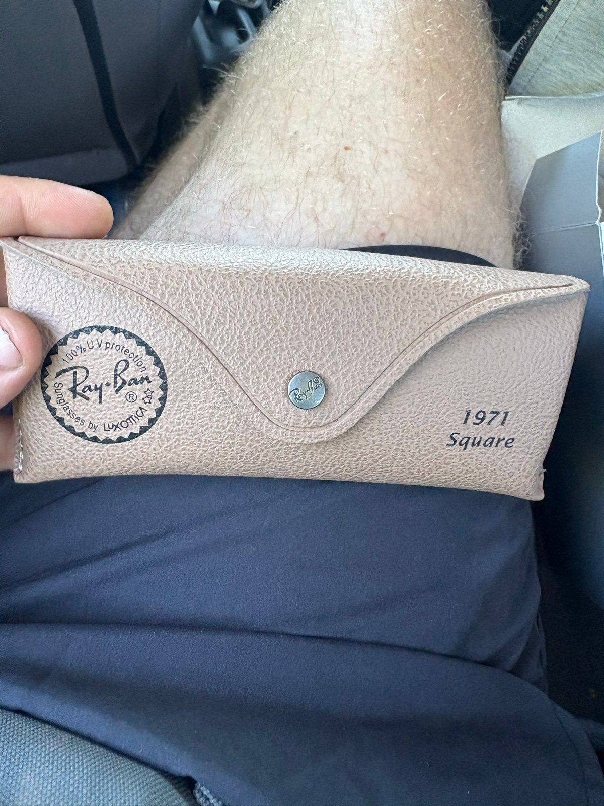 Ray-Ban 1971 Square zonnebril - Zo goed als nieuw, Ophalen, Zonnebril, Bruin, Zo goed als nieuw