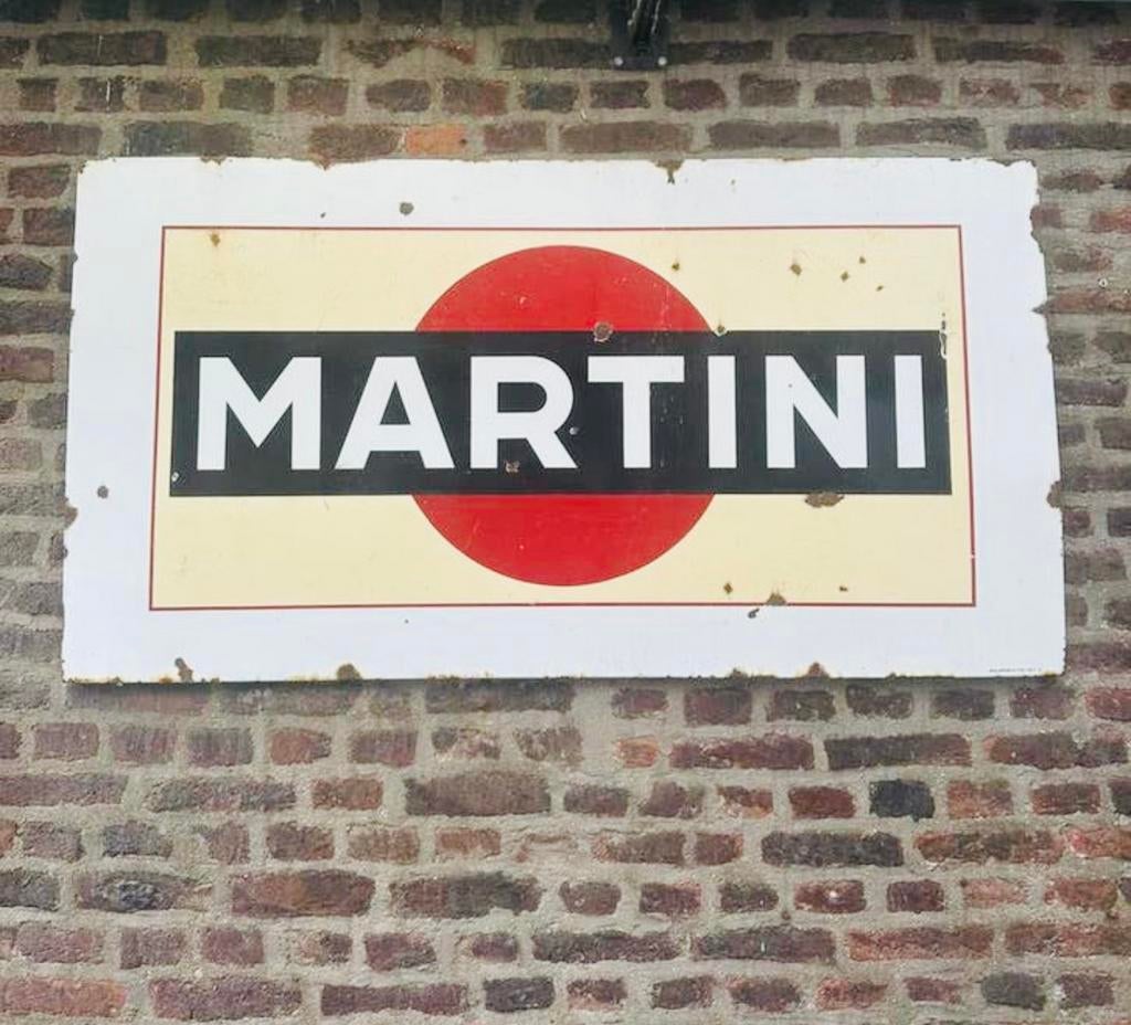 Orgineel emaille reclame bord Martini., Antiek en Kunst, Antiek | Emaille, Ophalen