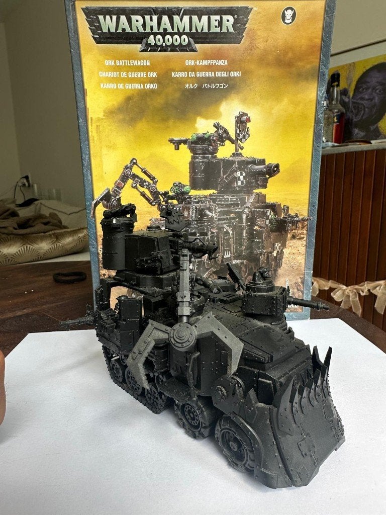 Warhammer 40K Orks Battlewagon + Doos, Ophalen of Verzenden, Zo goed als nieuw, Warhammer, Figuurtje(s)