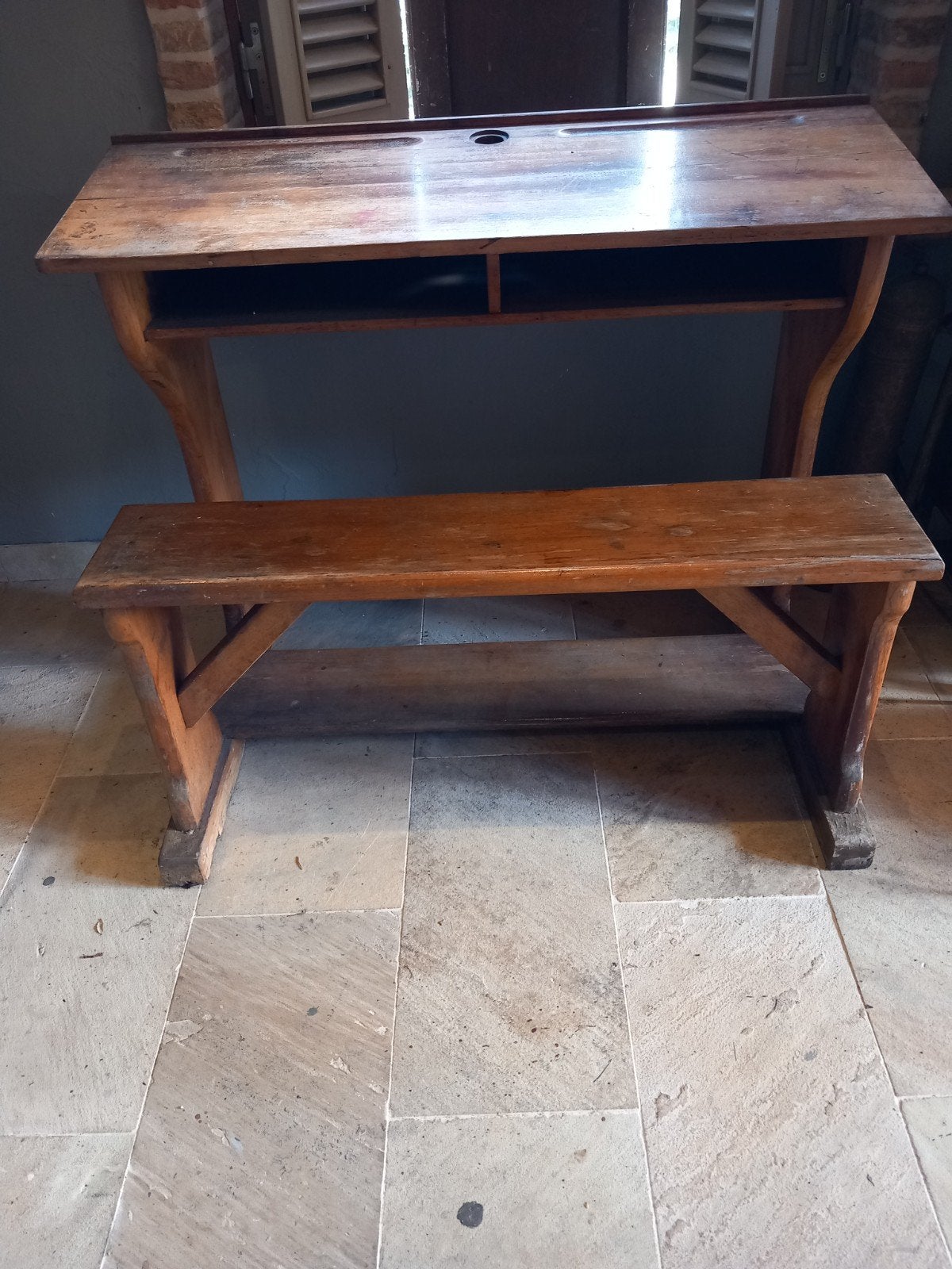Oude brocante lessenaar, Ophalen of Verzenden