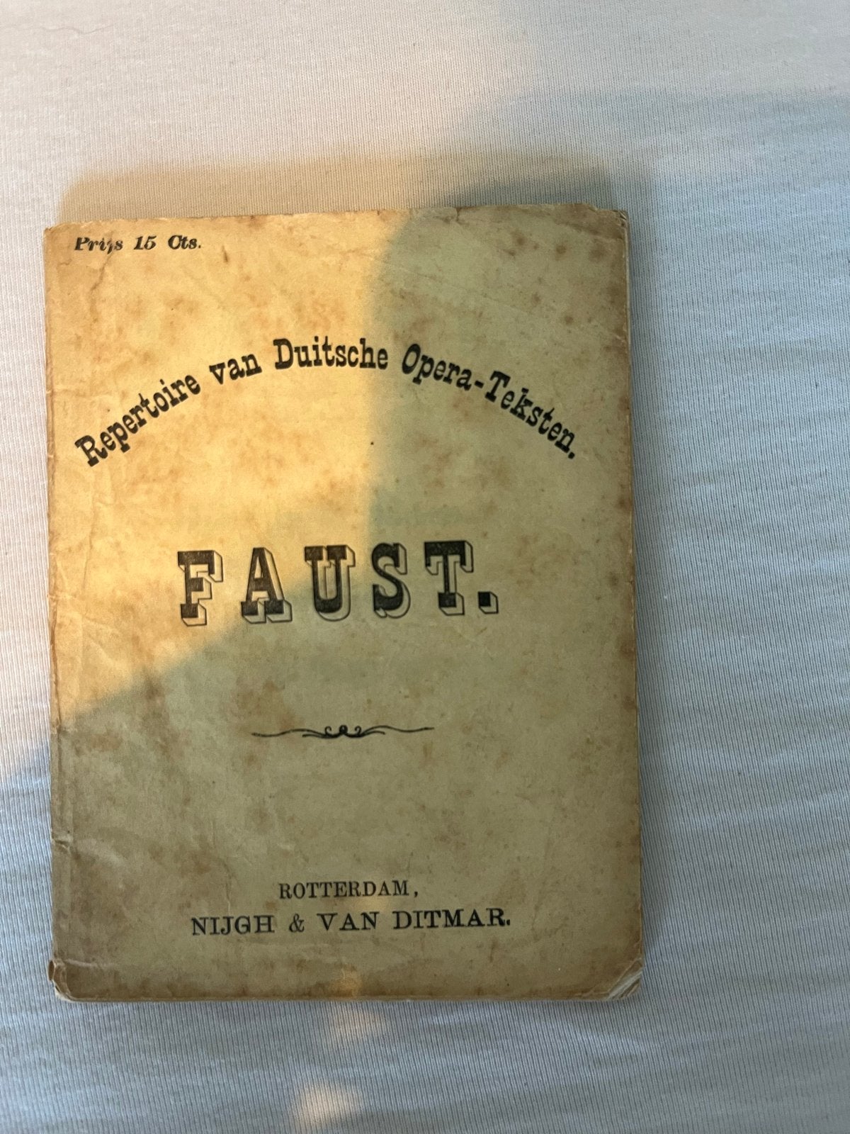 Repertoire van Duitsche Opera-Teksten - Faust (oud boek), Boeken, Ophalen of Verzenden, Gelezen, Nederland