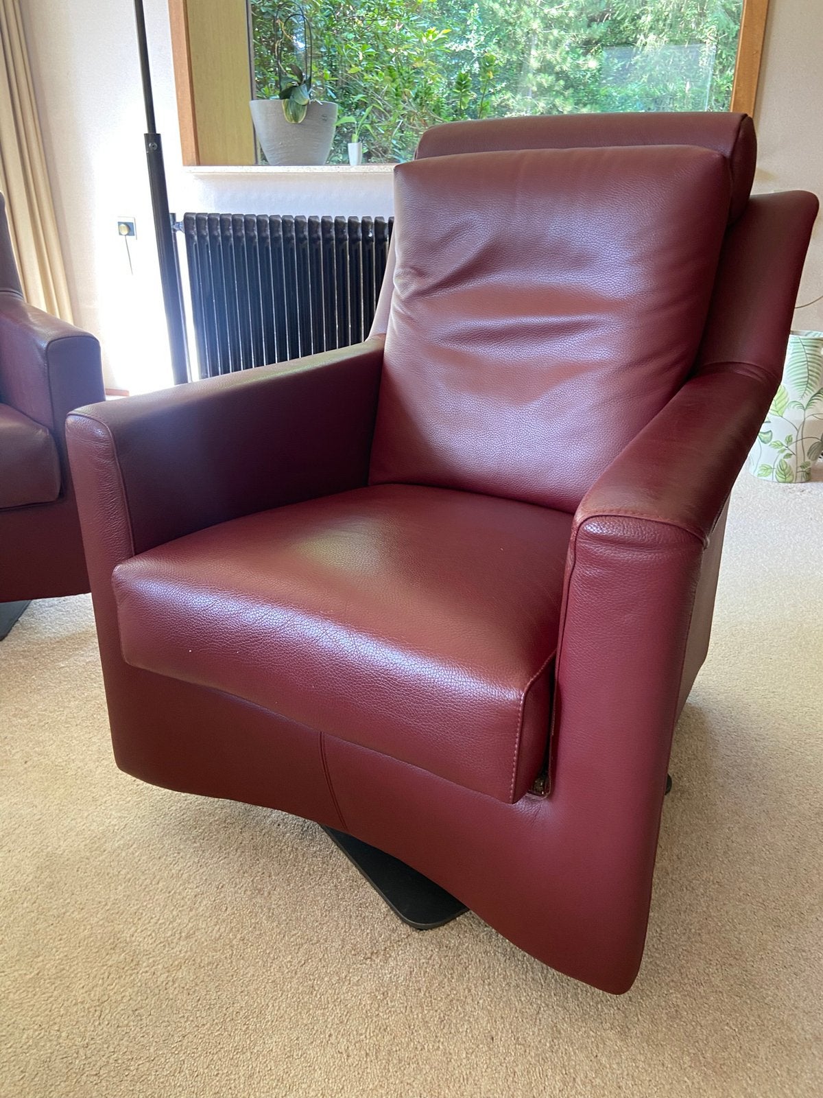 Set van 2 mooie lederen Leolux Dolcinea Fauteuils, Ophalen, Zo goed als nieuw, 50 tot 75 cm, Leer