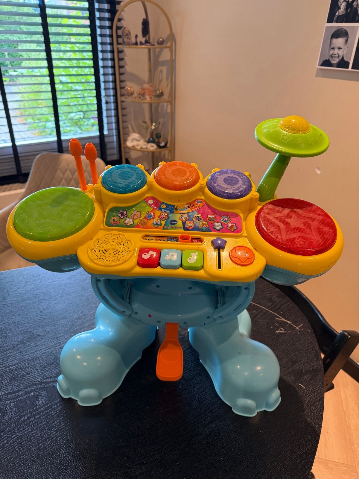 VTECH leer en speel drumstel, Ophalen, Gebruikt, Overige typen, Met licht